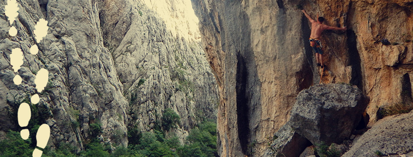 man climbing